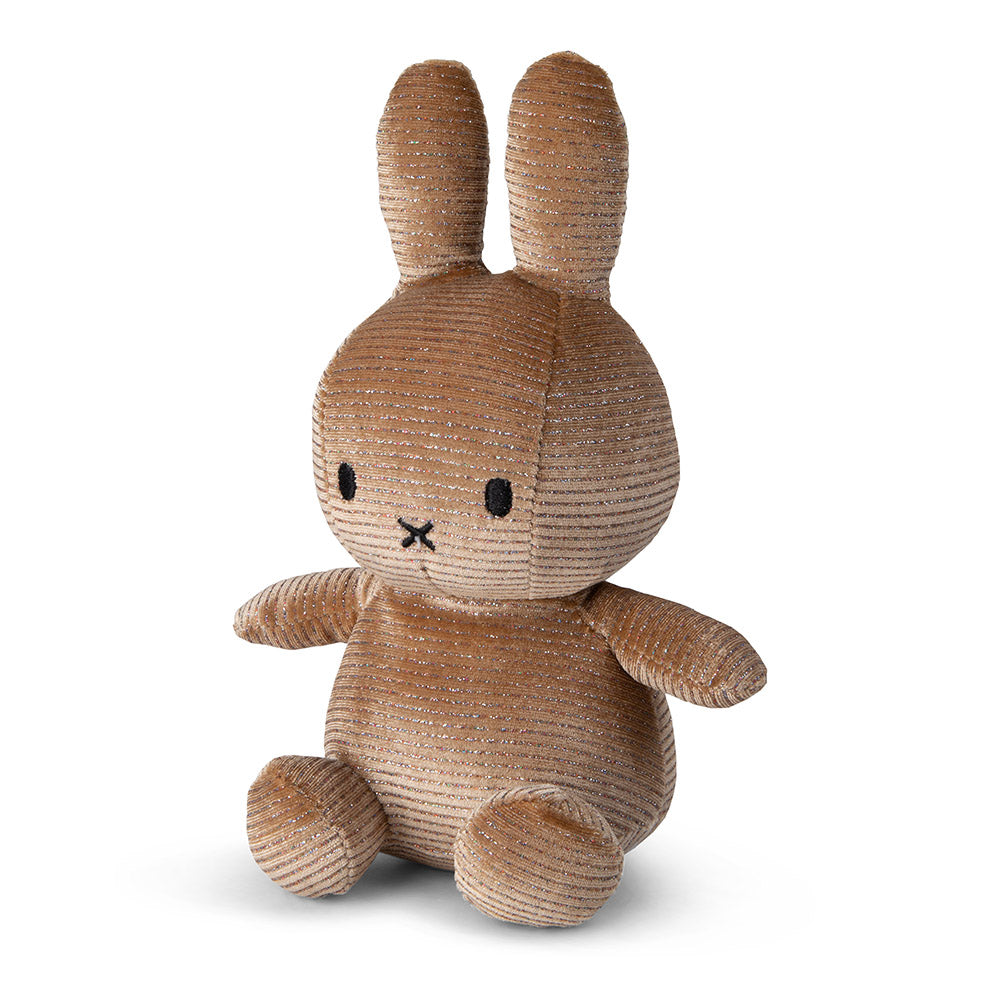 Miffy Sitting Corduroy Sparkle Champagne 23cm