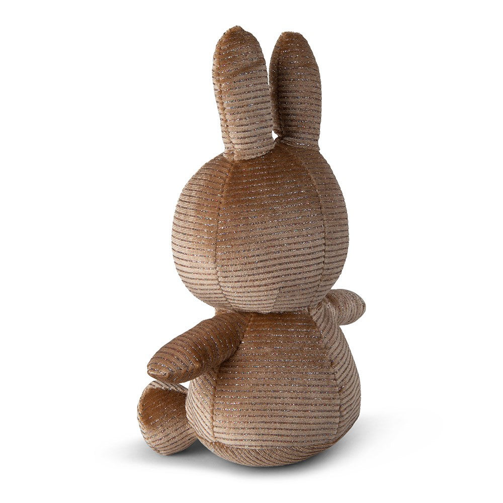 Miffy Sitting Corduroy Sparkle Champagne 23cm