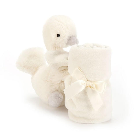 JellyCat Syllabub Swan Grey Soother | Little Baby.