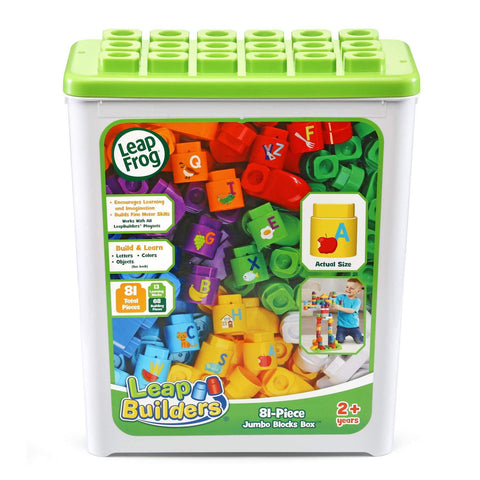 LeapFrog LeapBuilders 81 Piece Jumbo Blocks Box green | Little Baby.