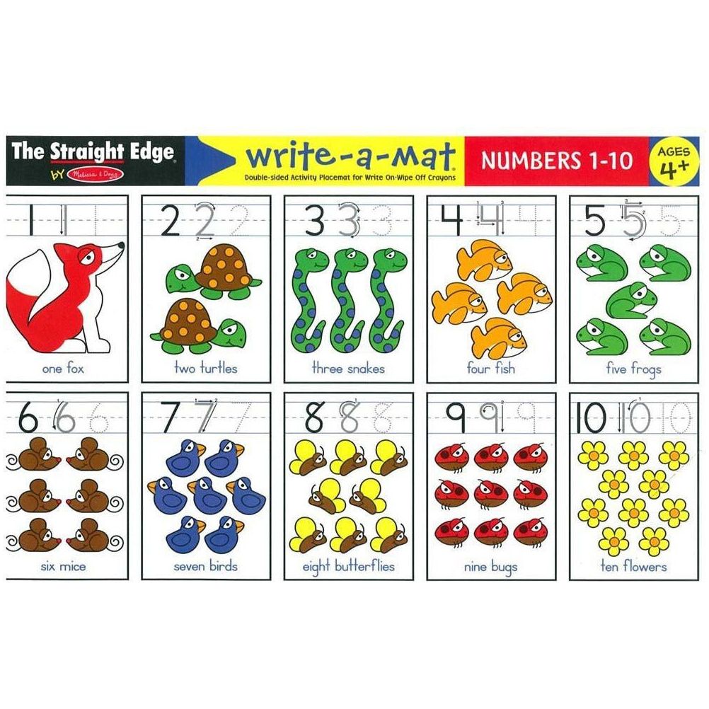 Melissa & Doug Numbers 1-10 Write-A-Mat | Little Baby.