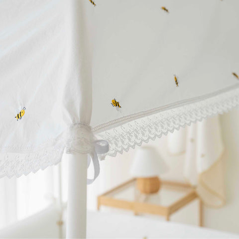 LOLBaby Cotton Embroidery Bumper Bed accessories - Canopy ONLY