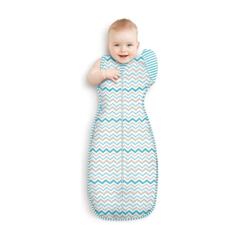 Love To Dream Swaddle UP™ 50/50 (Aqua Zig Zag) | Little Baby.