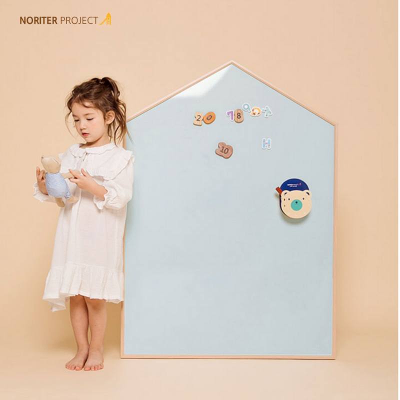 Noriterboard Magnetic Board One Tone in Natural Wood (Medium / Large) - Blue + Free Gifts | Little Baby.