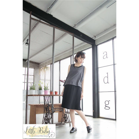 L1662353 Korea Versatile Pleated Black Dress | Little Baby.