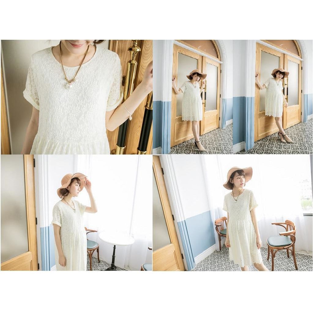 LB16670257 Breastfeeding Dress in Beige (Free Size) | Little Baby.