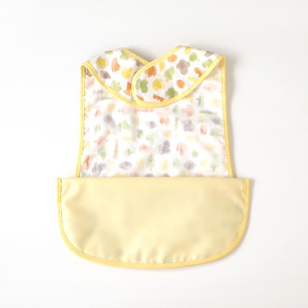 Hoppetta Pouchron Sleeveless Meal Bib - Poka Yellow | Little Baby.