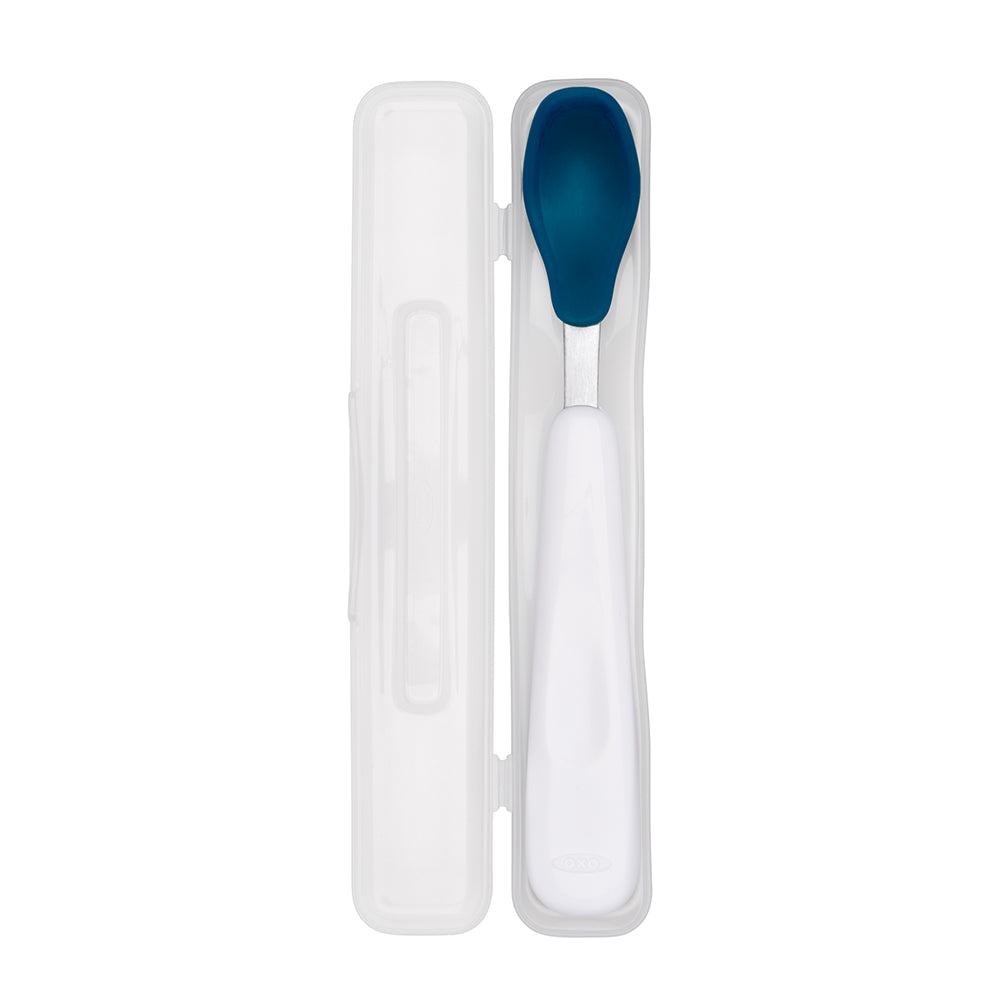 OXO TOT On-The-Go Feeding Spoon - Navy | Little Baby.