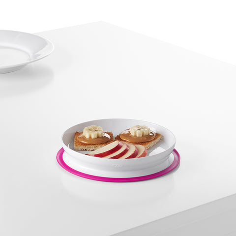 OXO TOT Stick & Stay Suction Plate - Pink | Little Baby.