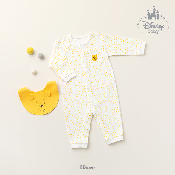 Agabang x Disney Baby Winnie the Pooh Baby Jumpsuit with Bib