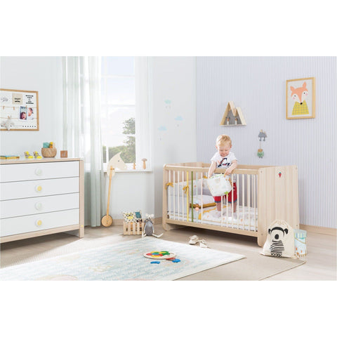 Montes Series 7 in 1 Baby Cot (Exclusive) - Full Set Include Bedding Set & Mattress | Little Baby.