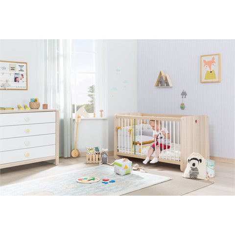 Montes Series 7 in 1 Baby Cot (Exclusive) - Full Set Include Bedding Set & Mattress | Little Baby.