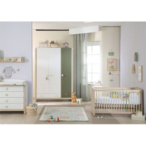 Montes Series 7 in 1 Baby Cot (Exclusive) - Full Set Include Bedding Set & Mattress | Little Baby.