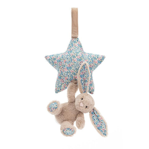 JellyCat Blossom Beige Bunny Musical Pull | Little Baby.