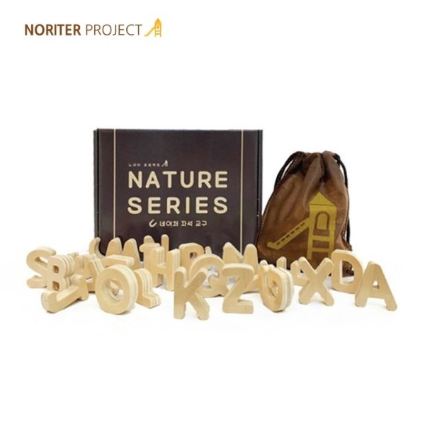 Noriterboard Nature Solid Wood Magnetic - Alphabet Capital Letters | Little Baby.