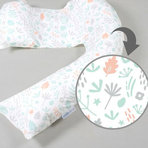Dreamgenii Pregnancy Support & Feeding Pillow - Natural Grey Coral | Little Baby.