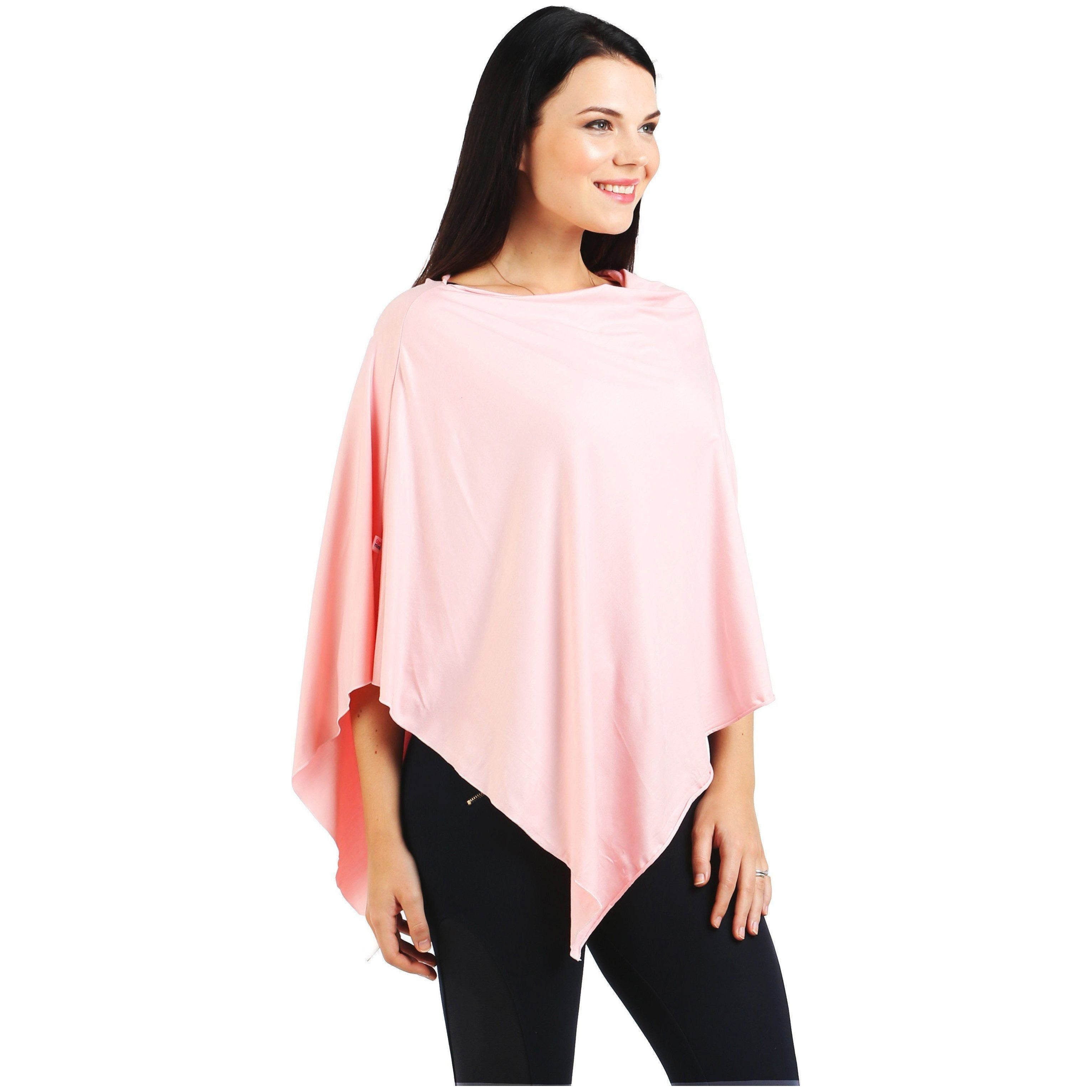 UberMums Blush Pink Nursing Poncho - Modal Spandex | Little Baby.