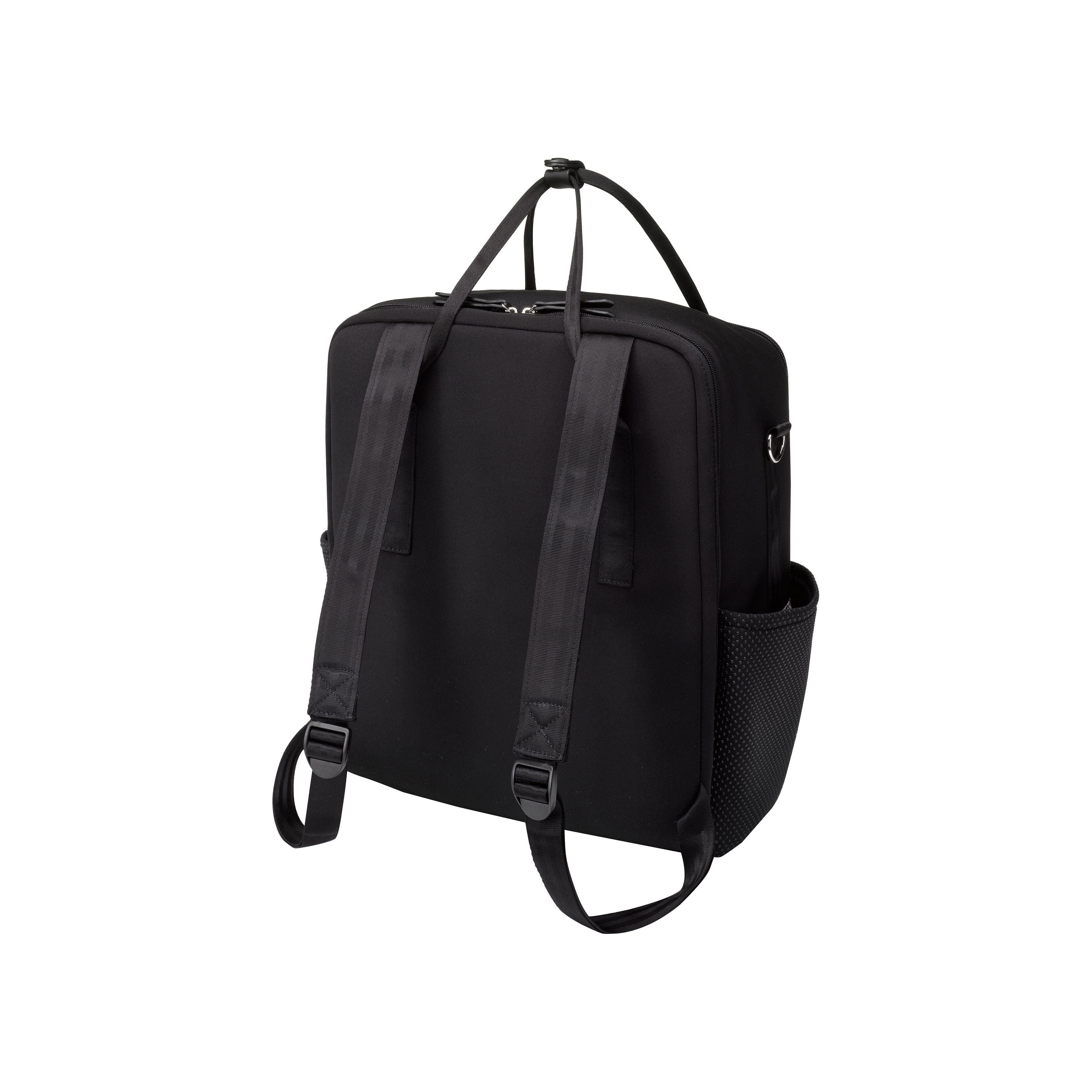 Petunia Pickle Bottom Inter-Mix Backpack: Black Neoprene | Little Baby.