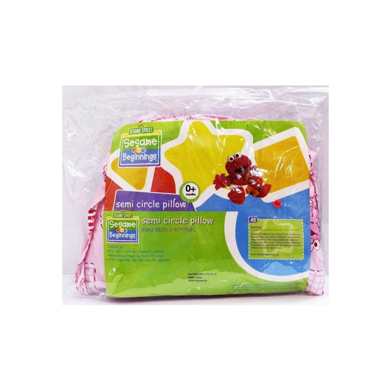 Sesame Semicircle Pillow Set - ABC Pink | Little Baby.