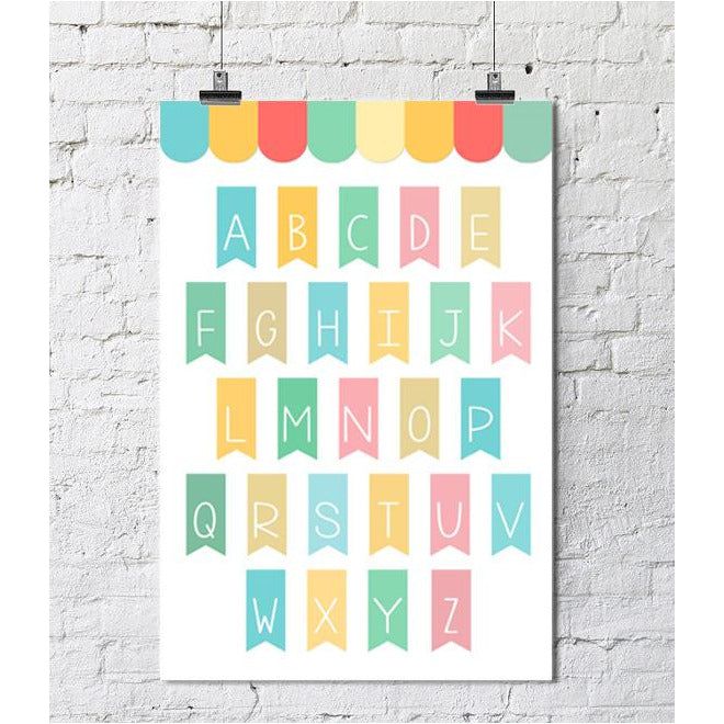 Lorliepop Prints Alphabet Flags - Canvas | Little Baby.