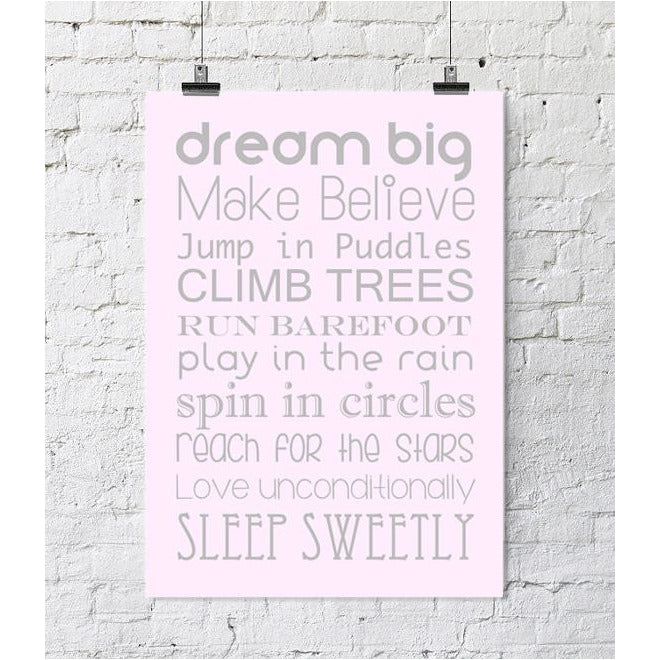 Lorliepop Prints Dream Big - Canvas | Little Baby.