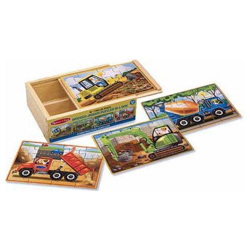 Melissa & Doug Construction Jigsaw Puzzles in a Box | Little Baby.