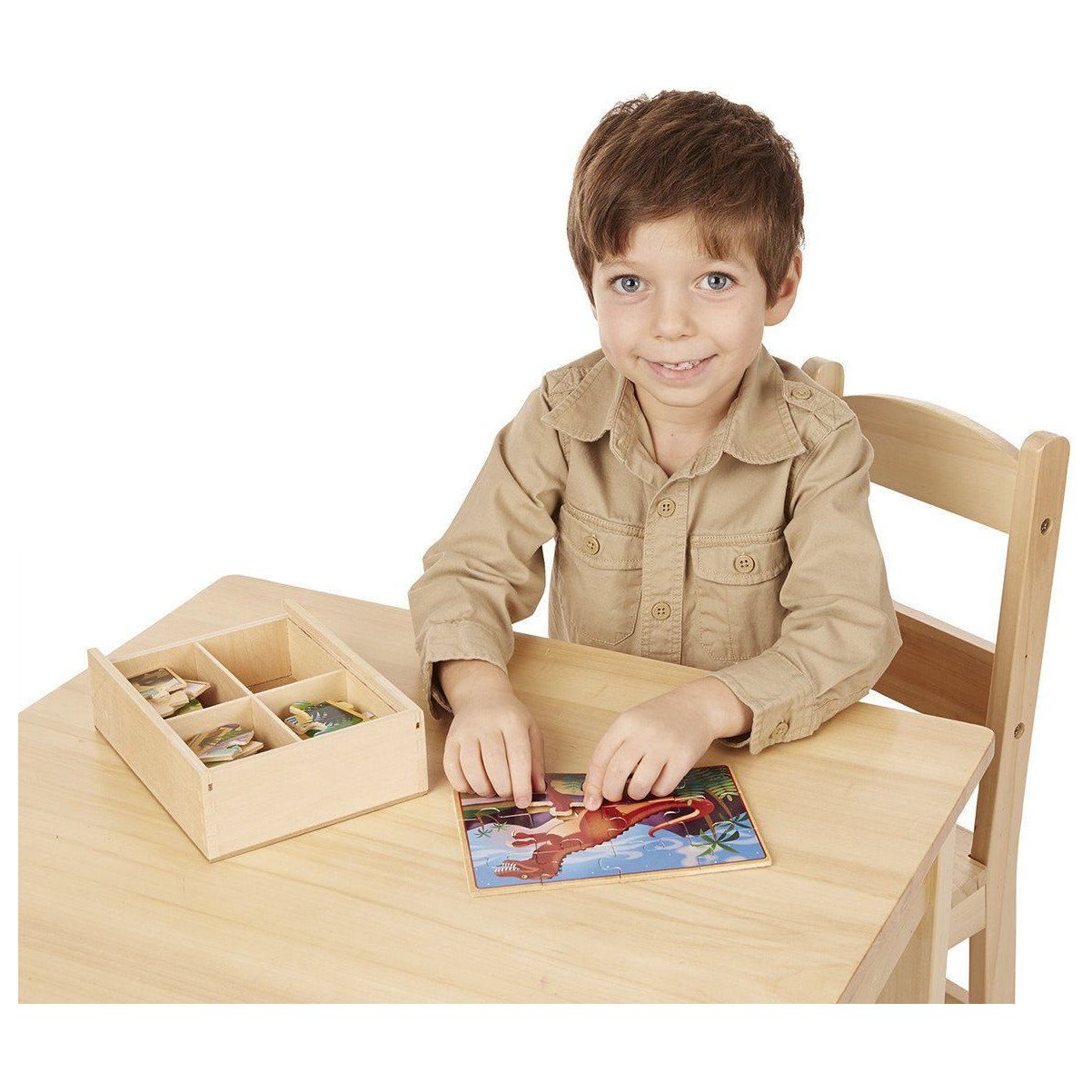 Melissa & Doug Dinosaur Jigsaw Puzzles in a Box | Little Baby.