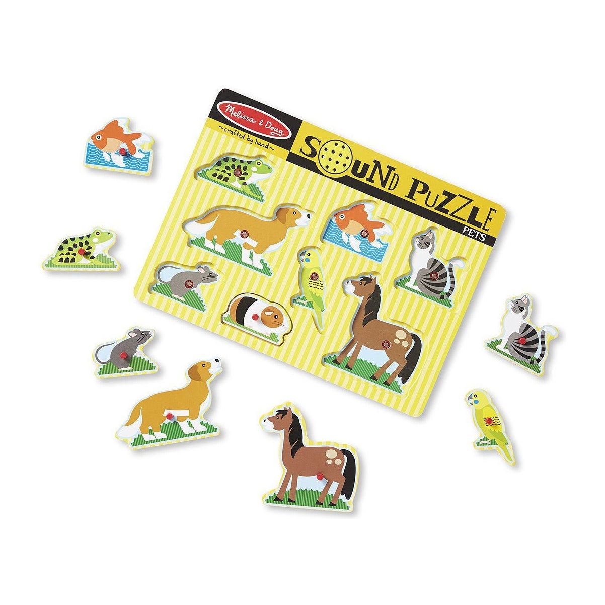 Melissa & Doug Pets Sound Puzzle - 8 Pieces | Little Baby.