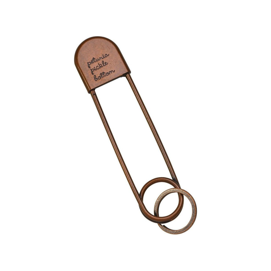 Petunia Pickle Bottom Safety Pin Keychain in Antique Copper | Little Baby.