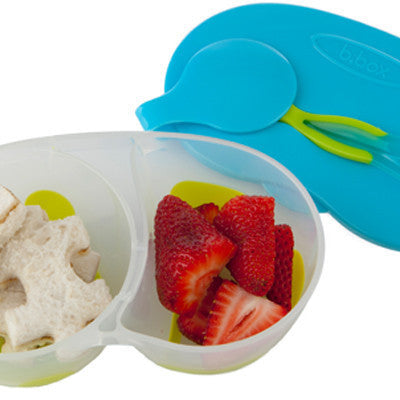 B.box Snack Pack with Soft Tip Spoon (Aqualicious) | Little Baby.