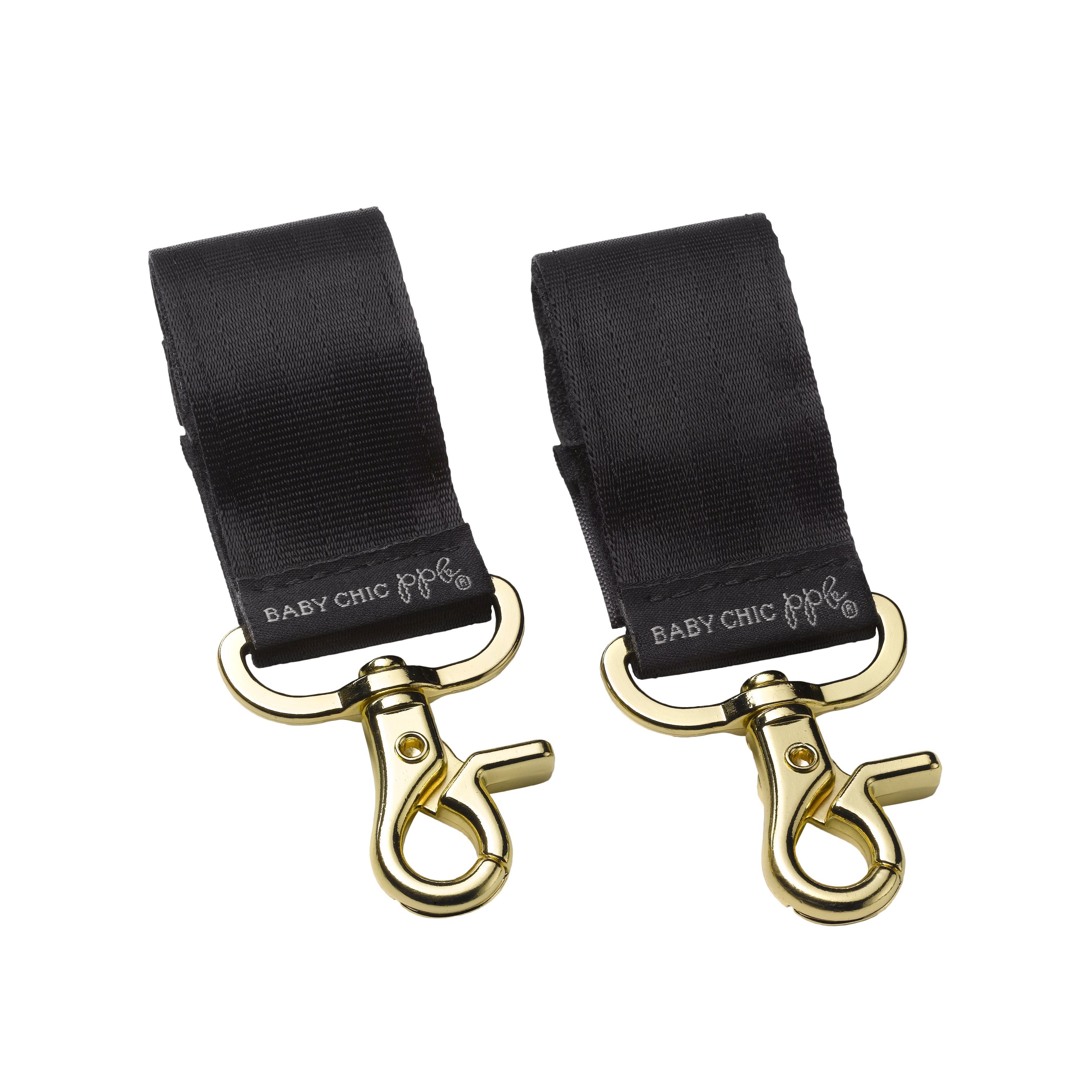 Petunia Pickle Bottom Valet Stroller Clips in Gold/Black | Little Baby.