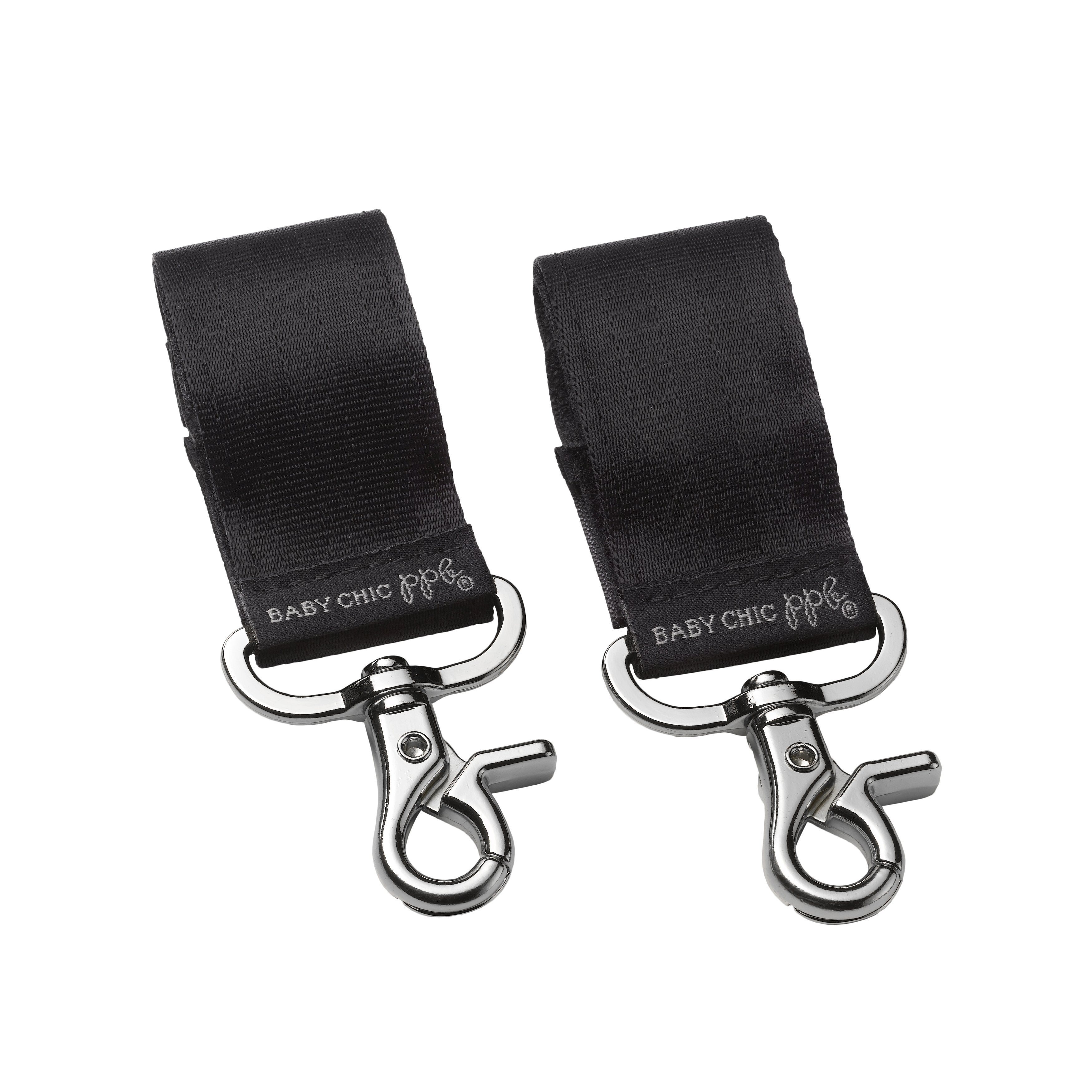 Petunia Pickle Bottom Valet Stroller Clips in Silver/Black | Little Baby.