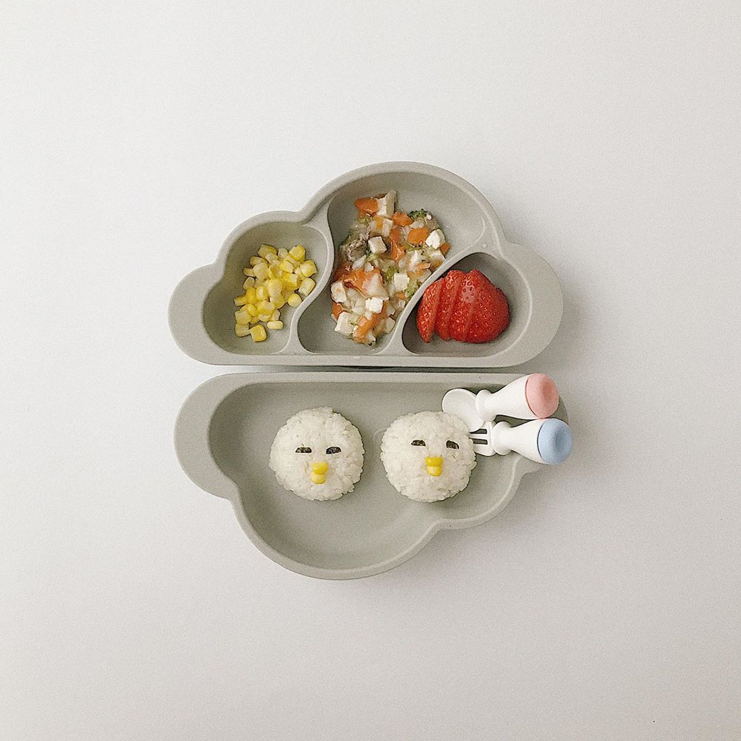 Mother's Corn Platter Set - Grey | Little Baby.