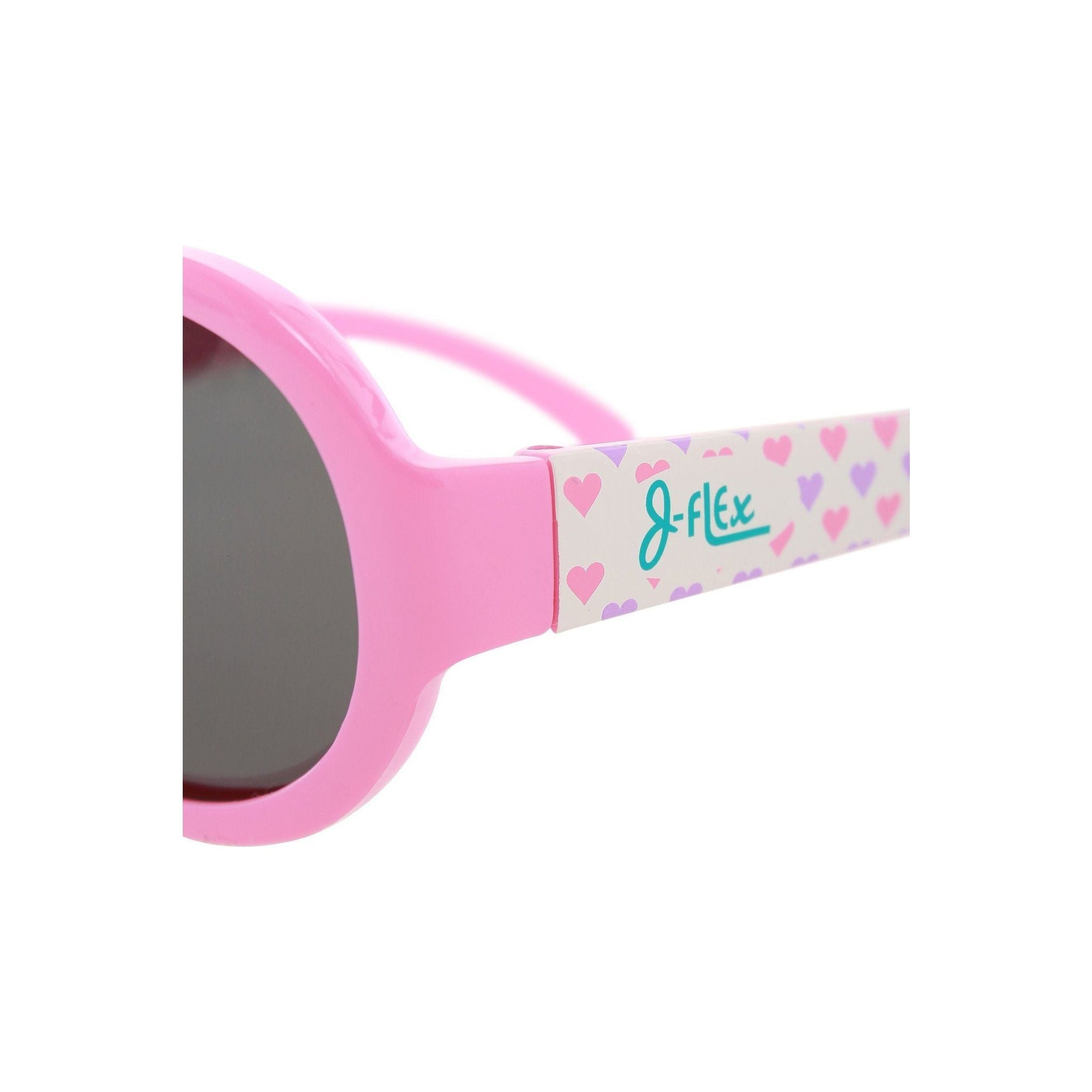 J-Flex Ultra Flexible Kids Polarized Sunglasses (Princess Hearts Pink) | Little Baby.