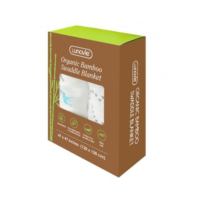 Lunavie Organic Bamboo Swaddle (2Pcs) - 3 Design | Little Baby.