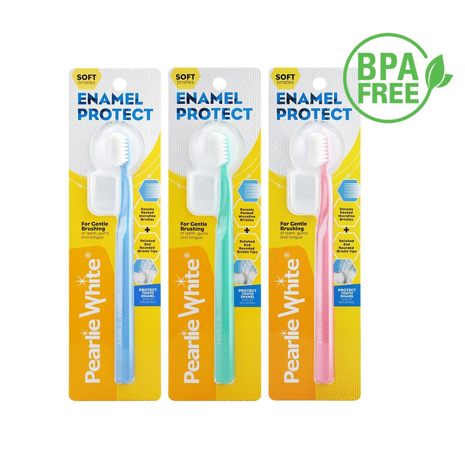 BrushCare Enamel Protect Adult Soft Toothbrush Triple Pack | Little Baby.