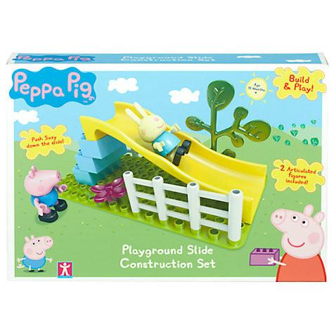 PEPPA PIG - Playground Slide Construction Set (with George and Rebecca) | Little Baby.