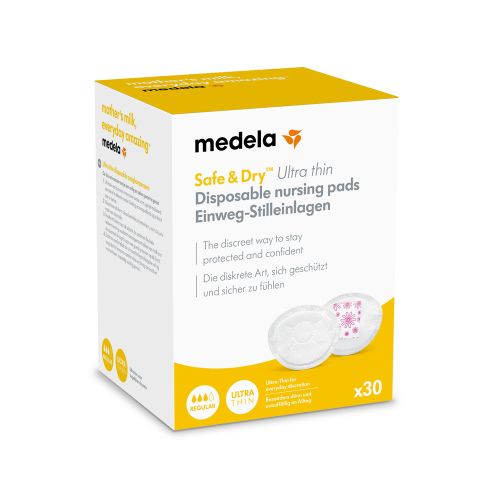 Medela Safe & Dry Ultra Thin Disposable Bra Pads (30s) | Little Baby.