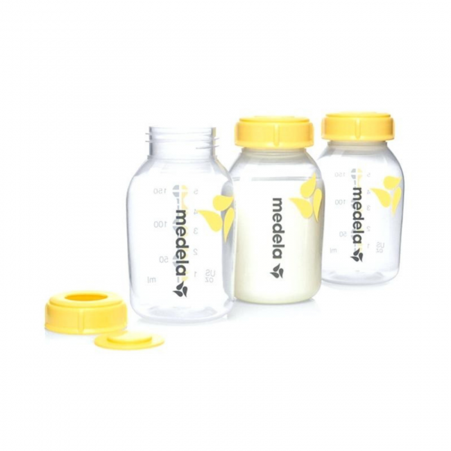 Medela Breast Milk Storage Bottles 150ml 3 IN 1 w/Print | Little Baby.