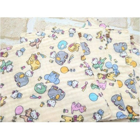 Jingle Baby Wipe Cloth Set of 4 - Japanese Double Gauze Soft Muslin Hello Kitty | Little Baby.