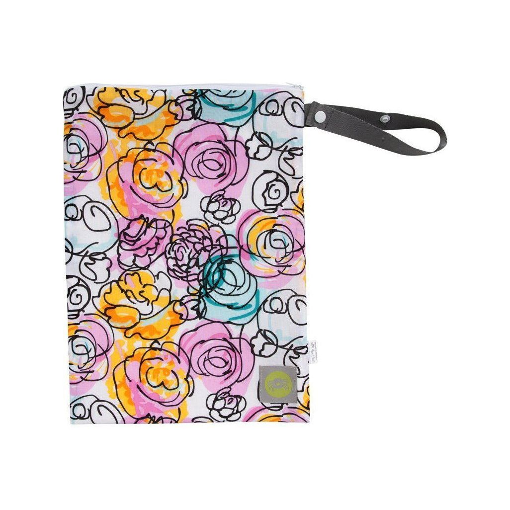 Itzy Ritzy Travel Happens™ Sealed Wet Bag with Handle - WATERCOLOR BLOOM | Little Baby.