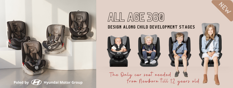 360 travelling all around with Poled child safety seat | ALL AGE 360