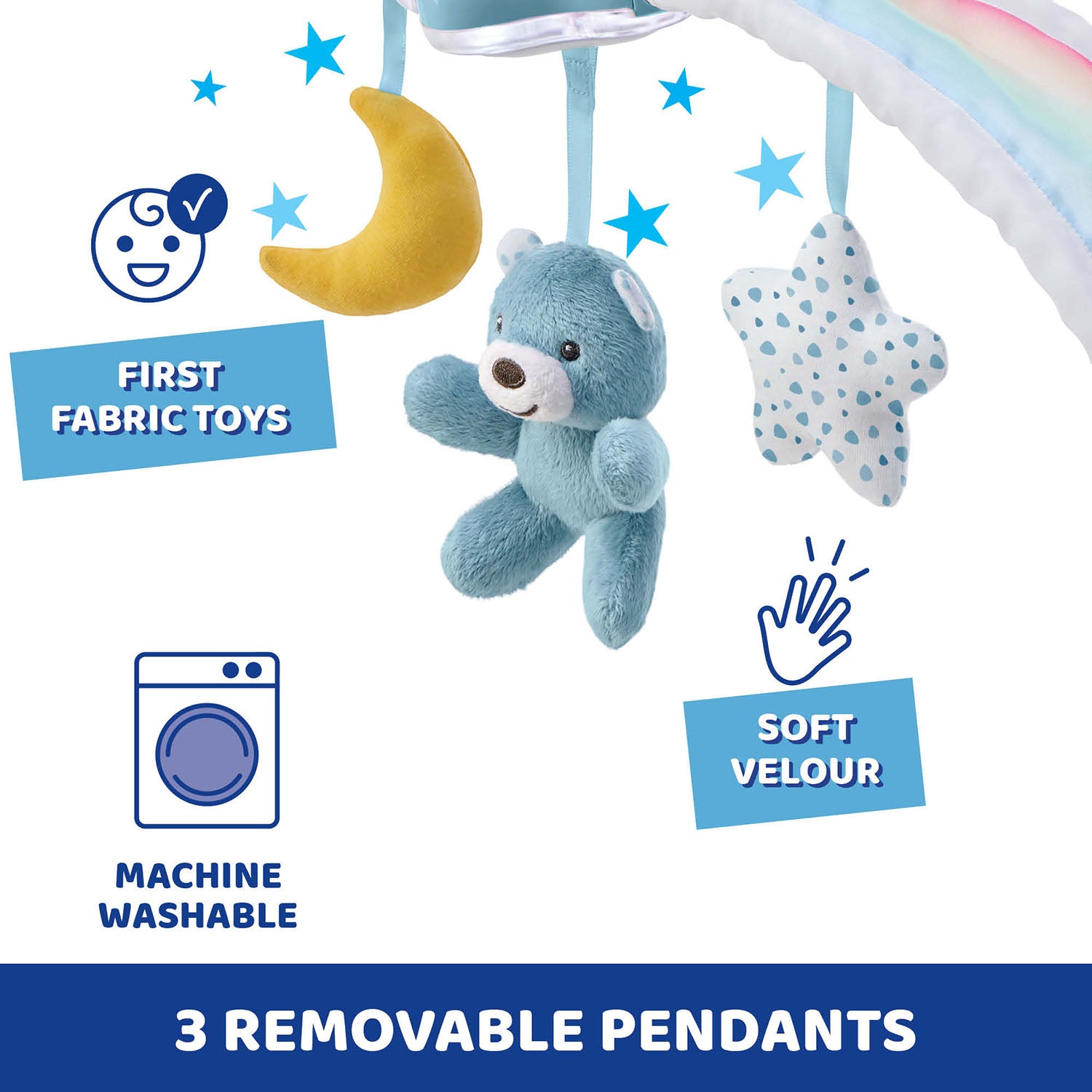 Chicco Rainbow Sky Bed Arch Blue 00010473100000