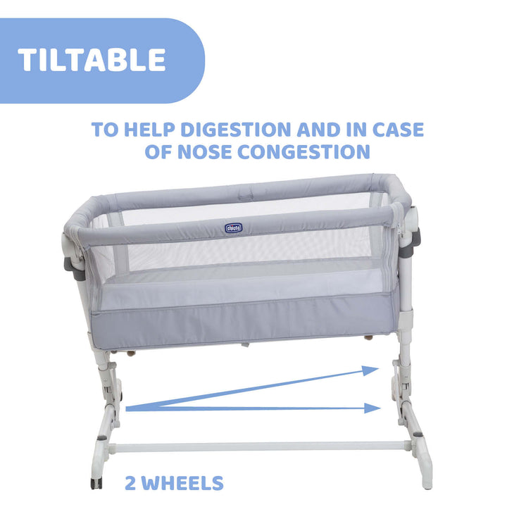 Chicco Next2Me Pop Up Co-sleeping Cot Grey Mist