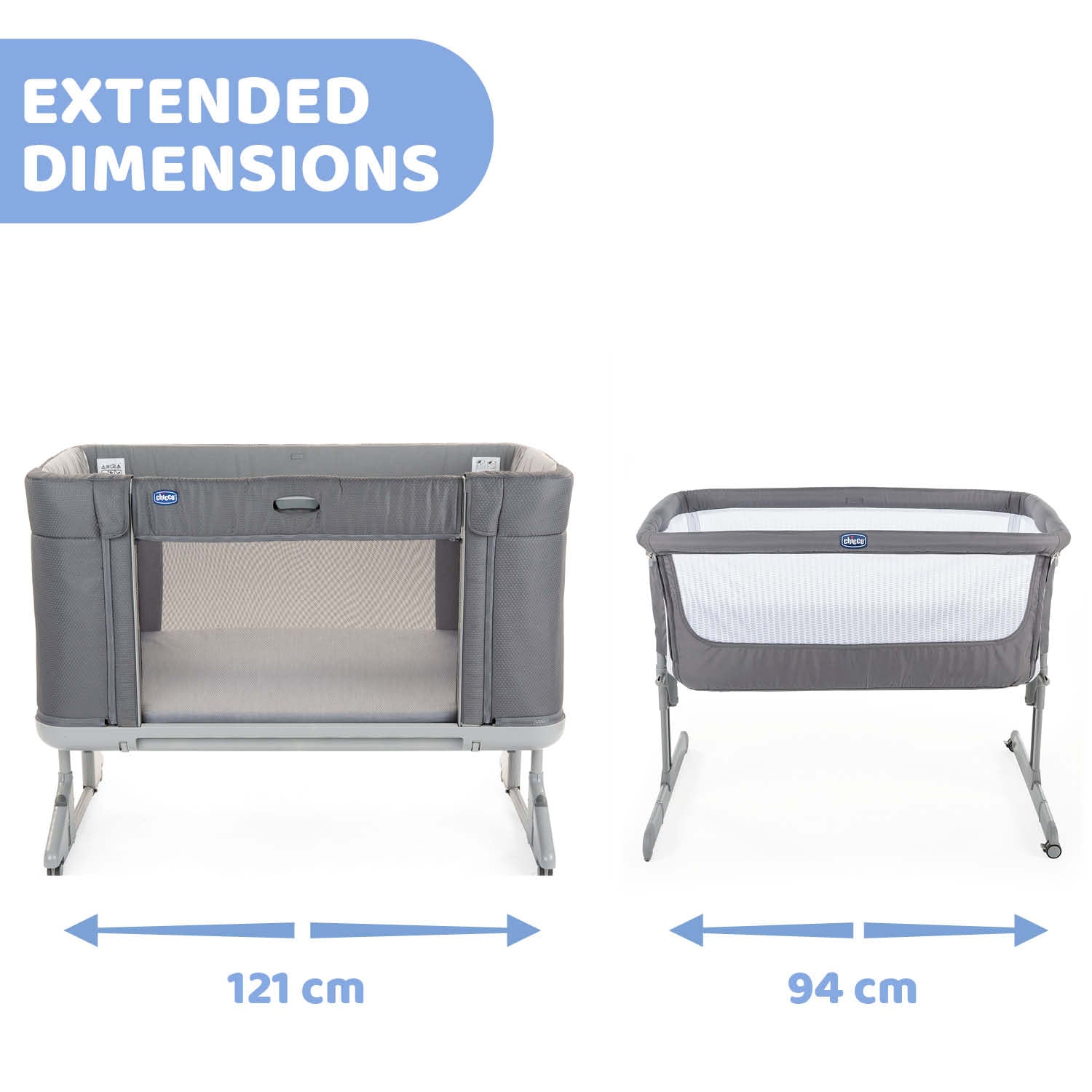 Chicco Next2Me Forever 3-in-1 Co-sleeping Cot Moon Grey