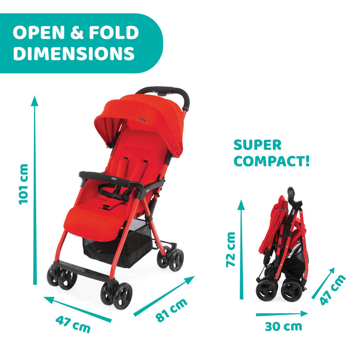 Chicco OHlalà 3 Stroller Red Passion 07079733640000