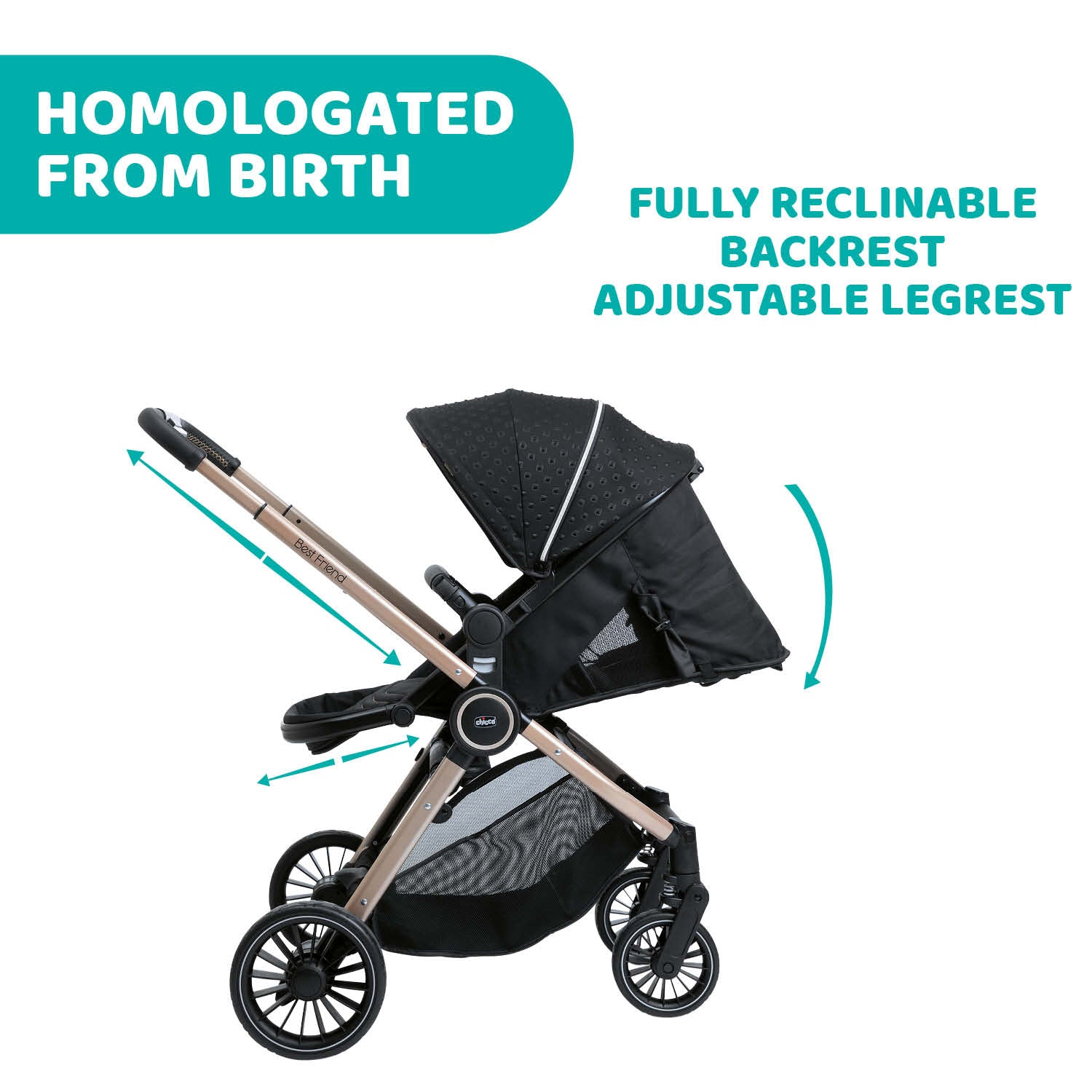 Chicco Best Friend Pro Stroller Black RE_LUX 08079866560000