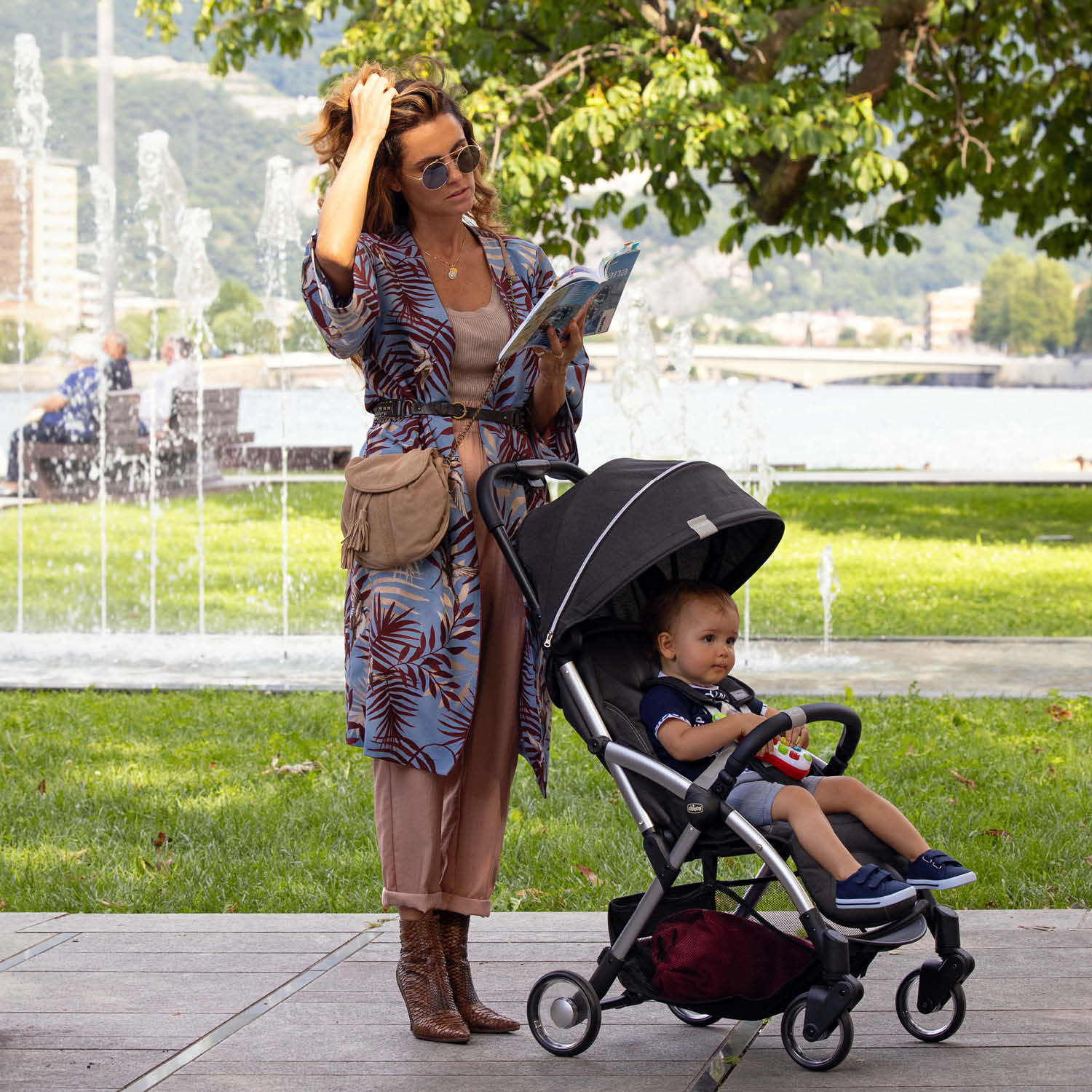 Chicco Goody Plus Self-Folding Stroller Black RE_LUX