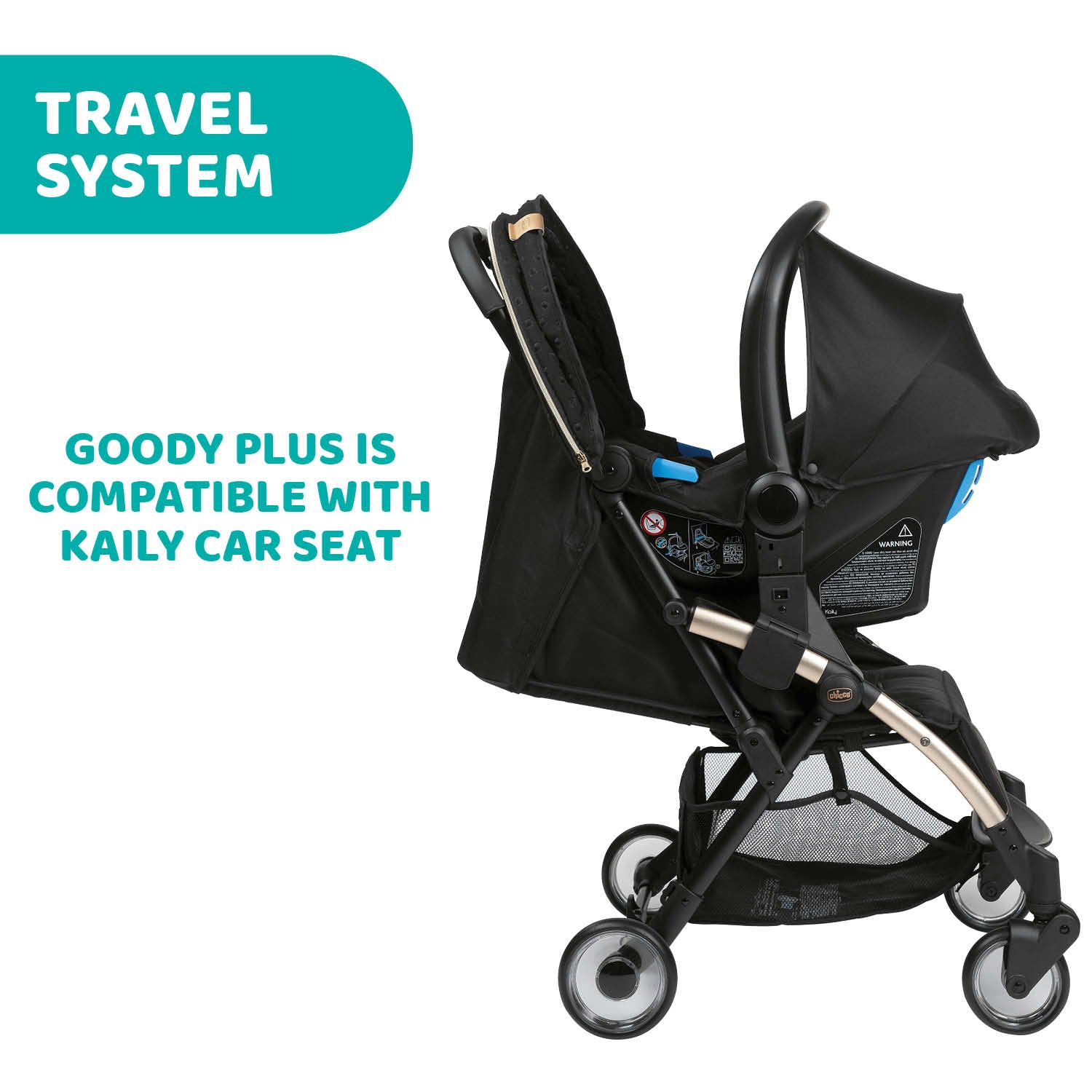 Chicco Goody Plus Self-Folding Stroller Black RE_LUX