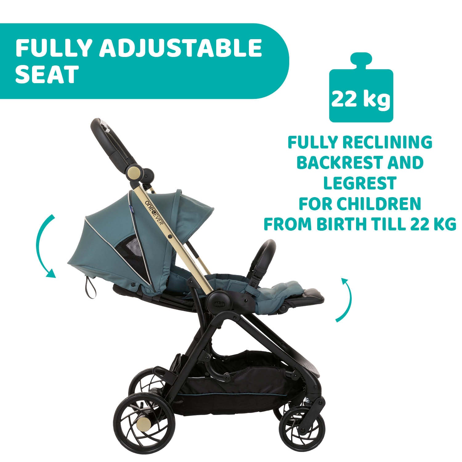 Chicco One4Ever 2-Ways Facing Stroller Lightweight 079881-792